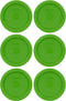 Pyrex 7202-PC 1-Cup Lawn Green Food Storage Replacement Lid (6-Pack) - Made in USA...